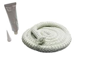 Stove and Fireplace Firebox Door Rope Gasket Seal Replacement Kit, 1" x 8', PH