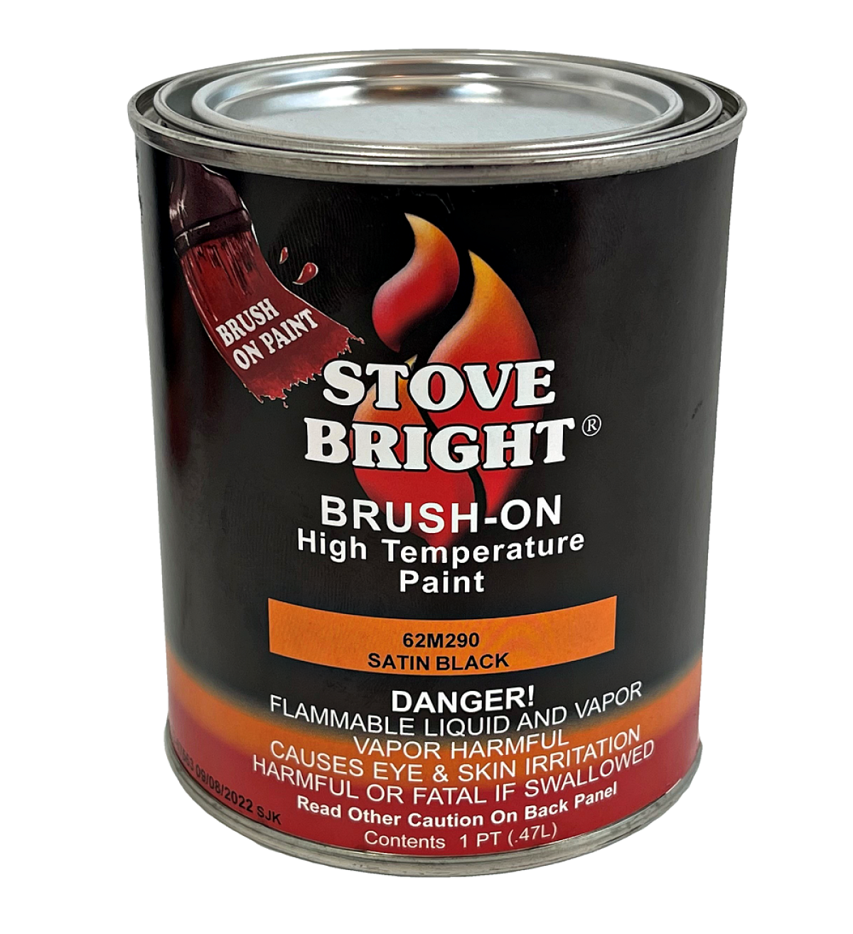 Stove Bright High Temp Satin Black Brush-On Paint, 62M290
