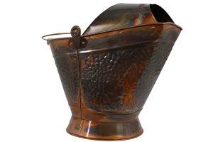 Pellethead Distressed Brass Coal Hod Scuttle Bucket