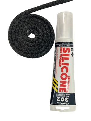 St. Croix York Insert Ash Pan Door Gasket Seal Kit W/Sealant, 1/4" x 4', PH