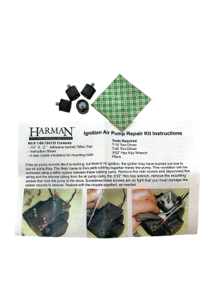 Harman and Heatilator Pressure Ignition Air Pump Rebuild Kit 1-00-724135, OEM