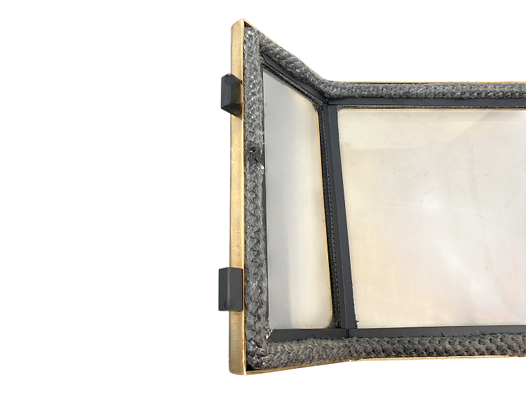 Quadrafire Classic Bay 1200 and 1200i Satin Nickel Door Assembly, OEM - Image 3