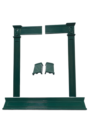 Quadrafire Castile Insert Cast Iron 5pc PGR Surround/Shroud Trim, GREEN, OEM