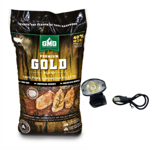 Green Mountain Grill, GMG Gold Blend BBQ Cooking Wood Pellets with Grill Light