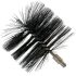 Stove and Fireplace 6" Round Exhaust Flue Vent Metal Bristle Chimney Cleaning Brush