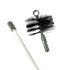 3" Stove and Fireplace Vent Exhaust Flue Metal Bristle Pipe Brush With One 3' Rod Combo, 3' Total