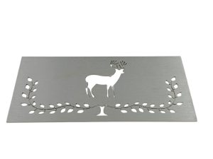 Harman Brushed Stainless Steel Deer Design Plate, 12x6, OEM