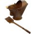 Pellethead Rust Finish Coal Hod Scuttle Bucket W/Shovel