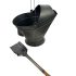 Pellethead Grey Acid Coal Hod Scuttle Bucket W/Shovel