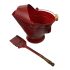 Pellethead Red Coal Hod Scuttle Bucket W/Shovel