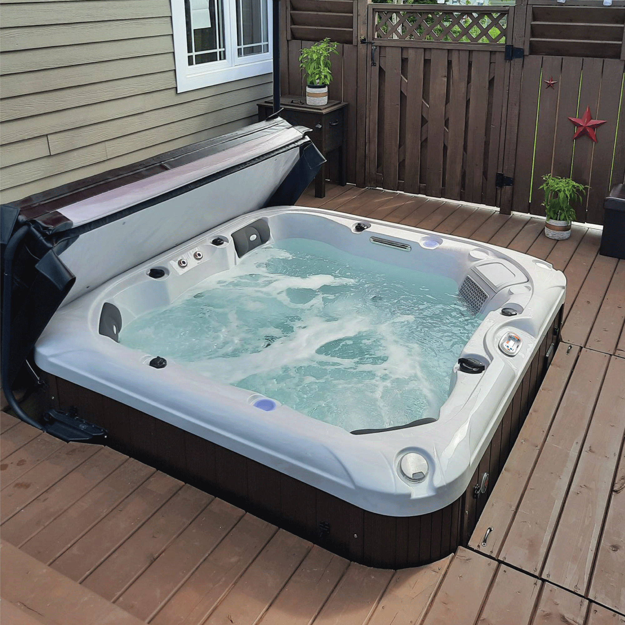 Liberty Spas LYS5000 6 Person Hot Tub Spa | 34 Jets | 240V | Bluetooth Audio & Waterfall - Image 2