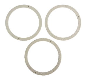 Stove and Fireplace Combustion Blower Exhaust Motor to Housing Gasket, Liotherm Fiber, 7″ Round, 3-Pack, PH
