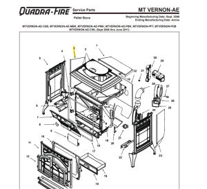 Quadrafire Mt. Vernon AE Left Shroud Body Panel, OEM