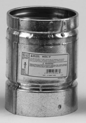 Selkirk Type L Stove Venting, 4" I.D., 6" Strait Length VP Pellet Vent Pipe