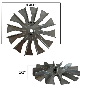 Harman and Heatilator Combustion Exhaust Blower Fan Paddle Impeller Blade, 4-3/4", PH