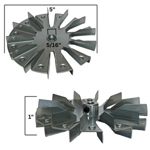 Harman and Heatilator 5" Double Paddle Combustion Fan Blade Impeller, PH