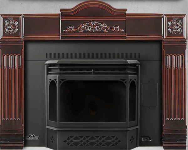 Napoleon Cast Iron Porcelain Enamel Surround, Majolica Brown, OEM - Image 2