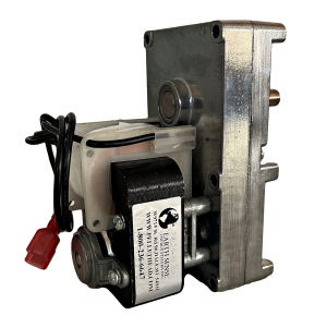 Stove and Fireplace Auger Feed/Agitator Motor, 1 RPM Clockwise W/Hole and Wire Leads, PH